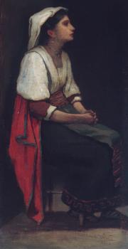 William Morris Hunt : Italian Girl